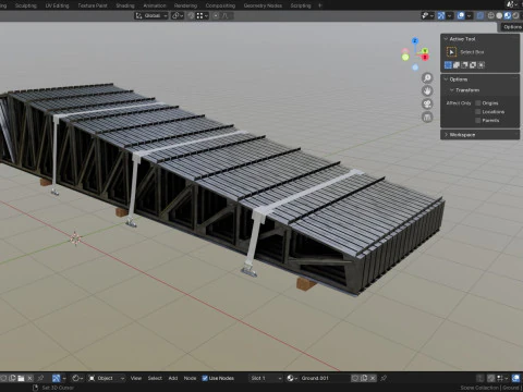 CARGO MODELS FOR TRUCK TRAILER-Roof Modul Type-3 3D Model