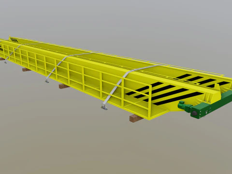 MOD&Egrave;LES DE CARGAISON POUR REMORQUE DE CAMION - Pont roulant type 1 Modèle 3D