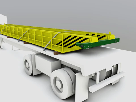 CARGO MODELS FOR TRUCK TRAILER-Overhead Crane Type-1 3D Model