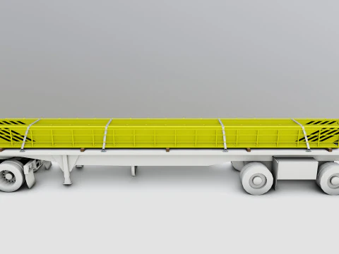 CARGO MODELS FOR TRUCK TRAILER-Overhead Crane Type-1 3D Model