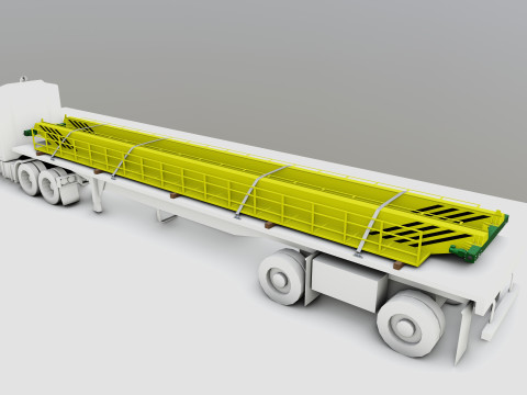 CARGO MODELS FOR TRUCK TRAILER-Overhead Crane Type-1 3D Модель