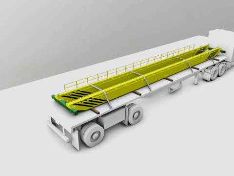 CARGO MODELS FOR TRUCK TRAILER-Overhead Crane Type-1 3D Model