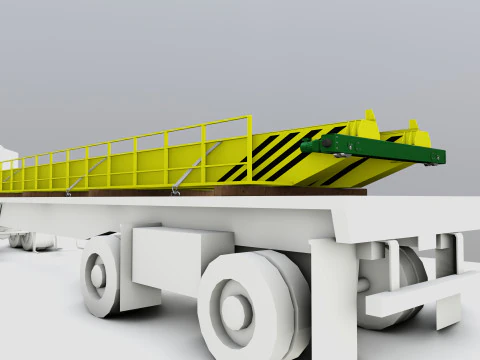CARGO MODELS FOR TRUCK TRAILER-Overhead Crane Type-1 3D Model