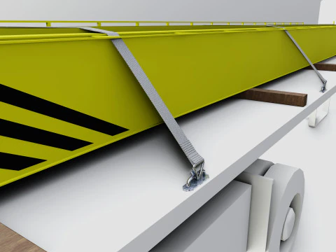 CARGO MODELS FOR TRUCK TRAILER-Overhead Crane Type-1 3D Model