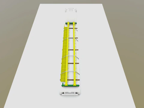 CARGO MODELS FOR TRUCK TRAILER-Overhead Crane Type-1 3D Model