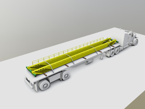 CARGO MODELS FOR TRUCK TRAILER-Overhead Crane Type-1 3D Модель