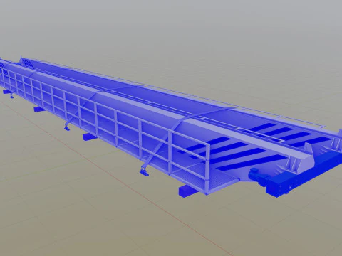 CARGO MODELS FOR TRUCK TRAILER-Overhead Crane Type-1 3D Model