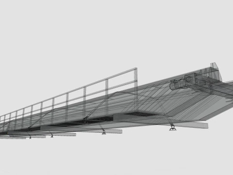 CARGO MODELS FOR TRUCK TRAILER-Overhead Crane Type-1 3D Model