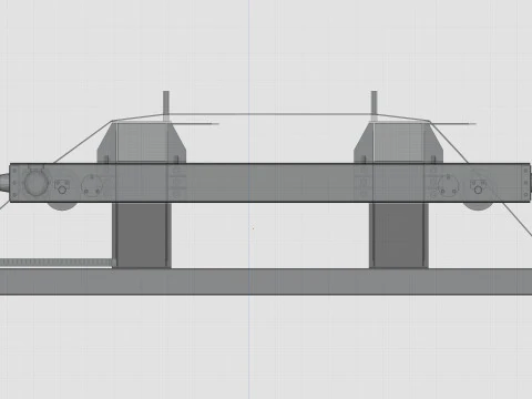 CARGO MODELS FOR TRUCK TRAILER-Overhead Crane Type-1 3D Model