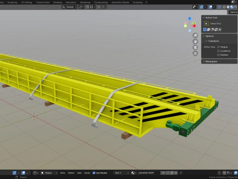 CARGO MODELS FOR TRUCK TRAILER-Overhead Crane Type-1 3D Model