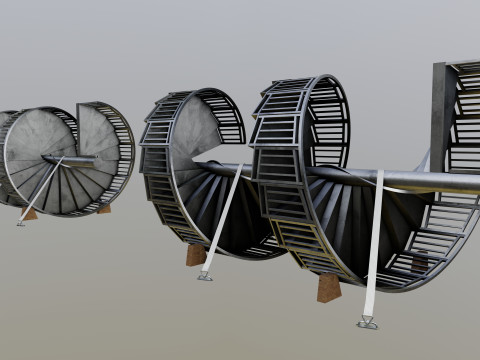 CARGO MODELS FOR TRUCK TRAILER-Spiral Stair Type-1 3Dモデル