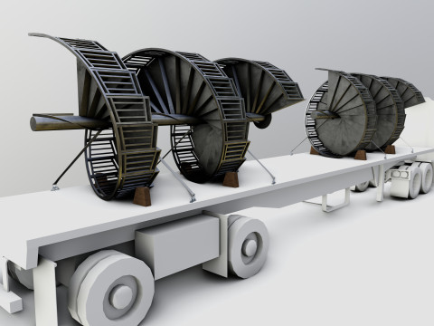 CARGO MODELS FOR TRUCK TRAILER-Spiral Stair Type-1 3D मॉडल