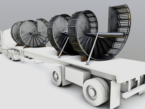 CARGO MODELS FOR TRUCK TRAILER-Spiral Stair Type-1 3D मॉडल