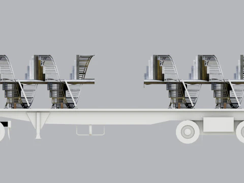 CARGO MODELS FOR TRUCK TRAILER-Spiral Stair Type-1 3D Model