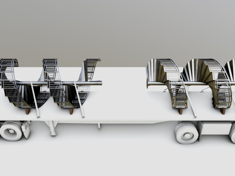 CARGO MODELS FOR TRUCK TRAILER-Spiral Stair Type-1 3D मॉडल
