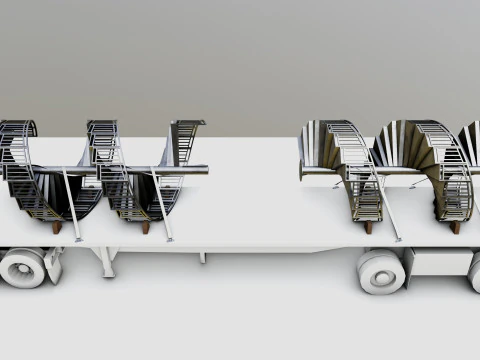 CARGO MODELS FOR TRUCK TRAILER-Spiral Stair Type-1 3D Model