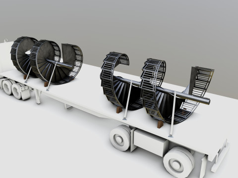 CARGO MODELS FOR TRUCK TRAILER-Spiral Stair Type-1 3D मॉडल