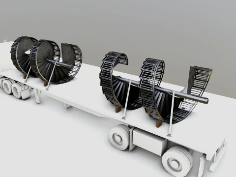 CARGO MODELS FOR TRUCK TRAILER-Spiral Stair Type-1 3D Model