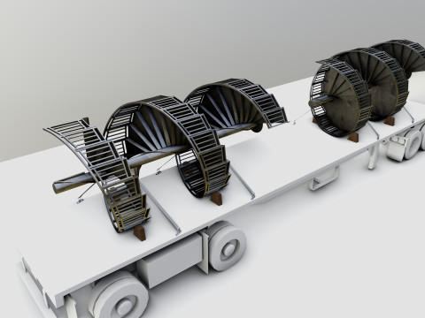 CARGO MODELS FOR TRUCK TRAILER-Spiral Stair Type-1 3D मॉडल