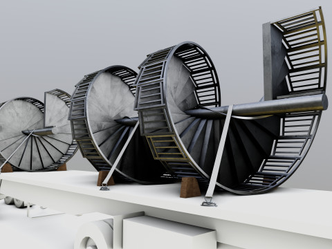 CARGO MODELS FOR TRUCK TRAILER-Spiral Stair Type-1 3D मॉडल