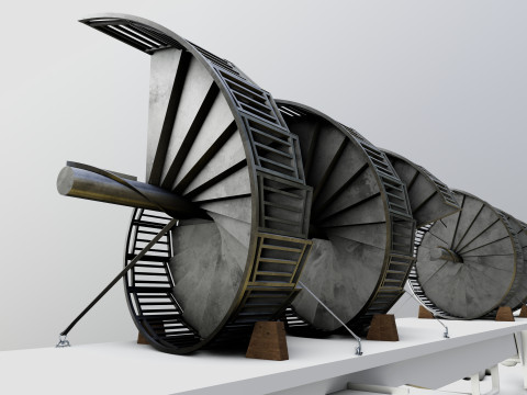 CARGO MODELS FOR TRUCK TRAILER-Spiral Stair Type-1 3D मॉडल