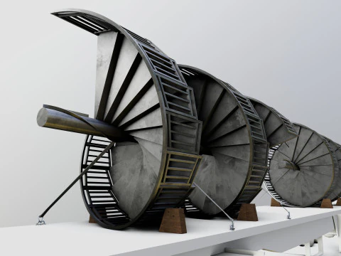CARGO MODELS FOR TRUCK TRAILER-Spiral Stair Type-1 3D Model