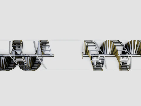 CARGO MODELS FOR TRUCK TRAILER-Spiral Stair Type-1 3D Model