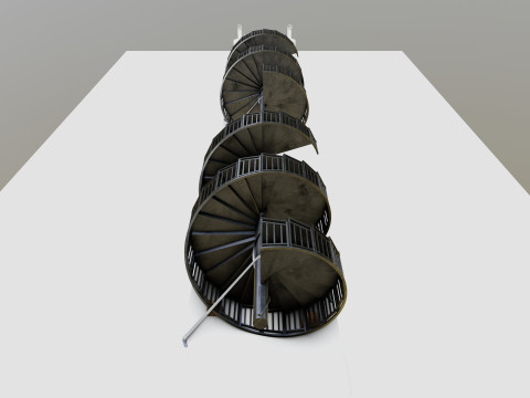 CARGO MODELS FOR TRUCK TRAILER-Spiral Stair Type-1 3D मॉडल