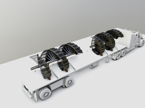 CARGO MODELS FOR TRUCK TRAILER-Spiral Stair Type-1 3D मॉडल