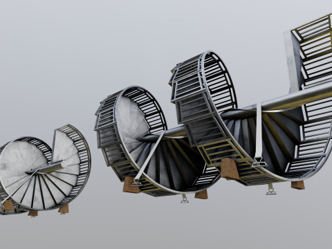 CARGO MODELS FOR TRUCK TRAILER-Spiral Stair Type-1 3D मॉडल