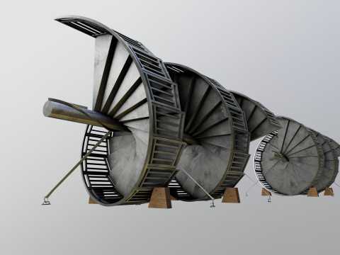 CARGO MODELS FOR TRUCK TRAILER-Spiral Stair Type-1 3D मॉडल