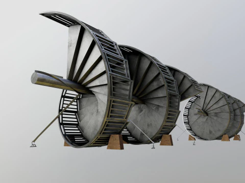 CARGO MODELS FOR TRUCK TRAILER-Spiral Stair Type-1 3D Model