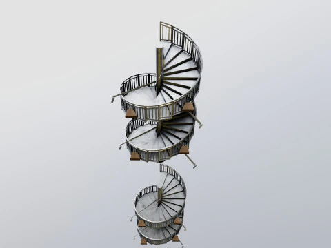 CARGO MODELS FOR TRUCK TRAILER-Spiral Stair Type-1 3D Model