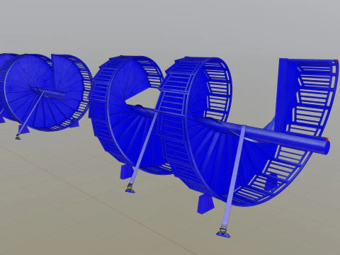 CARGO MODELS FOR TRUCK TRAILER-Spiral Stair Type-1 3D Model