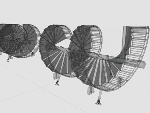 CARGO MODELS FOR TRUCK TRAILER-Spiral Stair Type-1 3D मॉडल