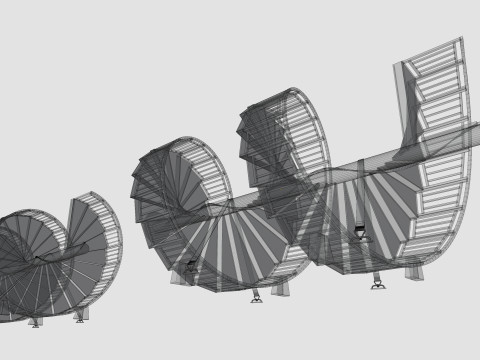 CARGO MODELS FOR TRUCK TRAILER-Spiral Stair Type-1 3D मॉडल