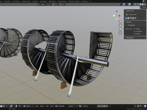 CARGO MODELS FOR TRUCK TRAILER-Spiral Stair Type-1 3D मॉडल