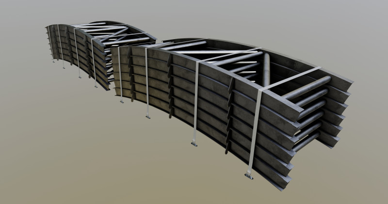 CARGO MODELS FOR TRUCK TRAILER-Bridge Modul Type-1 3D Model .c4d .max .obj .3ds .fbx .stl .blend