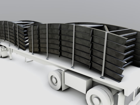CARGO MODELS FOR TRUCK TRAILER-Bridge Modul Type-1 3D Model