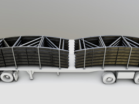CARGO MODELS FOR TRUCK TRAILER-Bridge Modul Type-1 3D Model