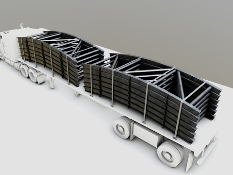 CARGO MODELS FOR TRUCK TRAILER-Bridge Modul Type-1 3D Model