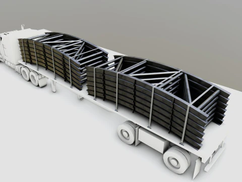 CARGO MODELS FOR TRUCK TRAILER-Bridge Modul Type-1 3D Model