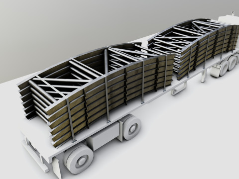 CARGO MODELS FOR TRUCK TRAILER-Bridge Modul Type-1 3D Model