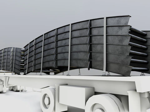 CARGO MODELS FOR TRUCK TRAILER-Bridge Modul Type-1 3D Model
