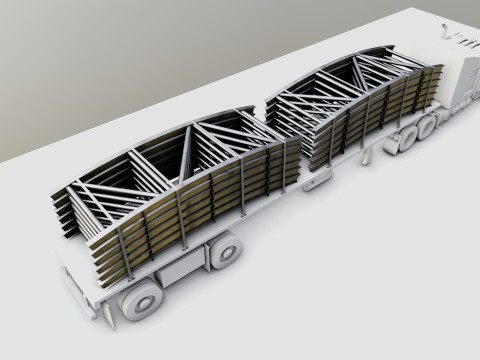 CARGO MODELS FOR TRUCK TRAILER-Bridge Modul Type-1 3D Model