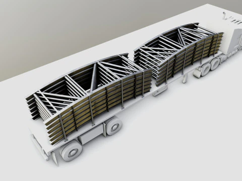 CARGO MODELS FOR TRUCK TRAILER-Bridge Modul Type-1 3D Model