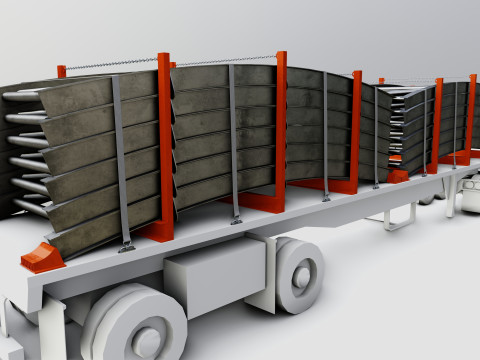 CARGO MODELS FOR TRUCK TRAILER-Bridge Modul Type-1-1 Model 3D