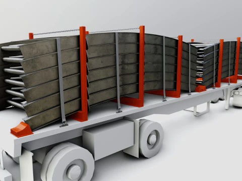 CARGO MODELS FOR TRUCK TRAILER-Bridge Modul Type-1-1 3D Model