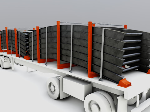 CARGO MODELS FOR TRUCK TRAILER-Bridge Modul Type-1-1 Model 3D