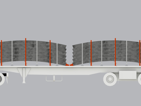CARGO MODELS FOR TRUCK TRAILER-Bridge Modul Type-1-1 Model 3D